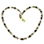 Collier Murano perles Noir et Or