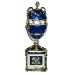 Oeuf à la pendulette à serpent - Copie l'oeuf Faberge