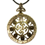 Amulette Pendentif slave Fleur de fougère