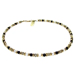 Collier Murano perles Noir et Or